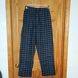 Men's Black Plaid Pants
